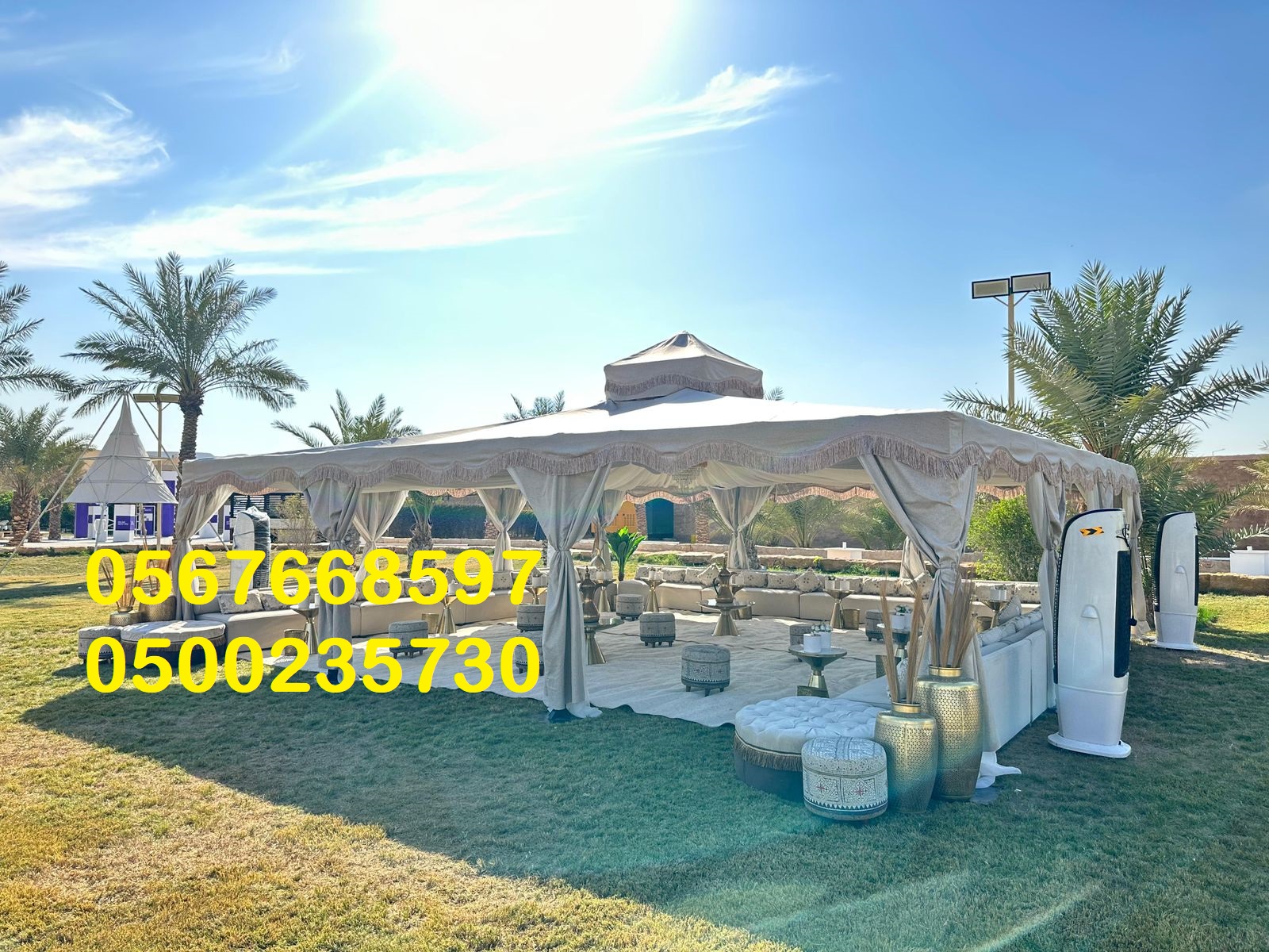 مظلات,مكيفات ,خيام شتوية,جلسات ملكية ,طاولات