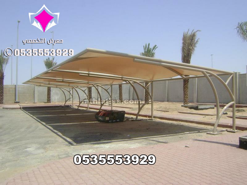 وتوريد وتركيب كافة الاعمال المعدنيه والمظلات وتغطيتها بالقماش pvc او بالصاج المعرج مع العازل ساندوتش بانل وكافة انواع الهناجر 0500559613